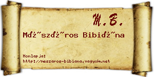 Mészáros Bibiána névjegykártya