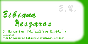 bibiana meszaros business card